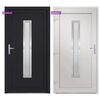 vidaXL Front Door Anthracite 98x208 cm PVC