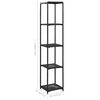 vidaXL Storage Shelf Black 30x30x150 cm Poly Rattan