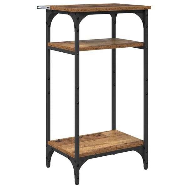 vidaXL Side Table with Shelf Old Wood 40 x 30 x 75 cm Engineered Wood