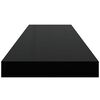 vidaXL Floating Wall Shelves 2 pcs Black 80x23.5x3.8 cm MDF