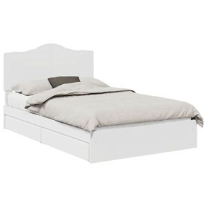 vidaXL Storage Bed with Headboard White 120 x 190 cm Engineered Wood