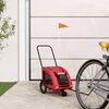 vidaXL Pet Bike Trailer Red Oxford Fabric and Iron