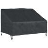 vidaXL Garden Bench Cover Black 130 x 95 x 40 / 80 cm 420D Oxford Fbric