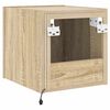 vidaXL TV Wall Cabinet with LED Lights Sonoma Oak 30.5x35x30 cm