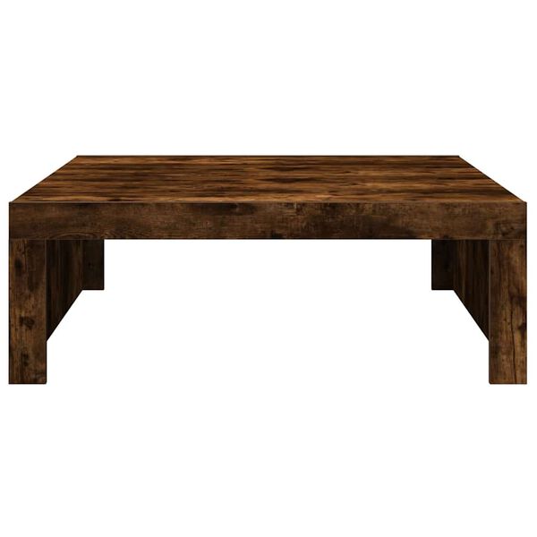 vidaXL Coffee Table Smoked Oak 100x100x35 cm Engineered Wood