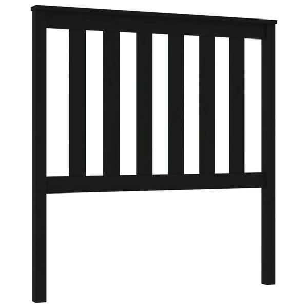 vidaXL Bed Headboard Black 96x6x101 cm Solid Wood Pine