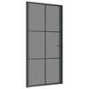 vidaXL Interior Door 102.5x201.5 cm Black ESG Glass and Aluminium