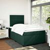vidaXL Box Spring Bed with Mattress Dark Green 120x200 cm Velvet