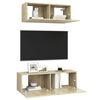 vidaXL 2 Piece TV Cabinet Set Sonoma Oak Engineered Wood