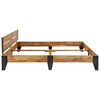 vidaXL Bed Frame without Mattress with Brushed Finish 180x200cm