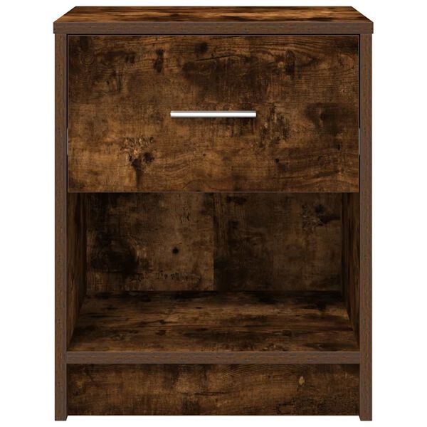 vidaXL Bedside Cabinets 2 pcs with Drawer Smoked Oak 40x34x50 cm