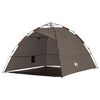 vidaXL Fishing Tent 4-Person Brown Quick Release