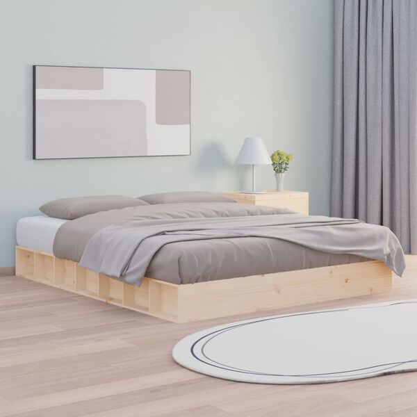 vidaXL Bed Frame without Mattress 200x200 cm Solid Wood