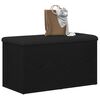 vidaXL Storage Bench Black Oak 82 x 42 x 45 cm Engineered Wood