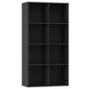 vidaXL Book Cabinet/Sideboard Black 66x30x130 cm Engineered Wood