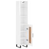 vidaXL Highboard High Gloss White 34.5x34x180 cm Engineered Wood