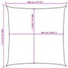 vidaXL Sunshade Sail 160 g/m&sup2; Square Yellow 4.5x4.5 m HDPE