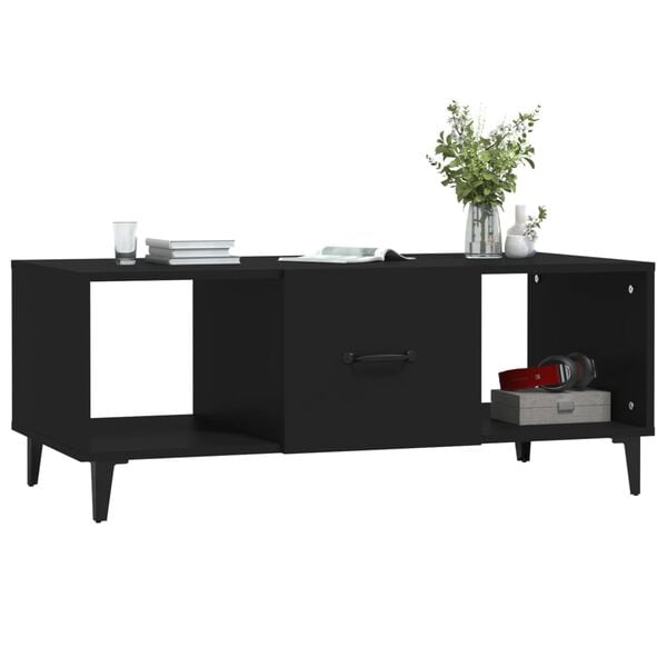 vidaXL Coffee Table Black 102x50x40 cm Engineered Wood
