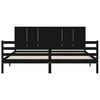vidaXL Bed Frame without Mattress Black 200x200 cm Solid Wood