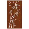 vidaXL Garden Wall Decoration 105x55 cm Corten Steel Bamboo Design
