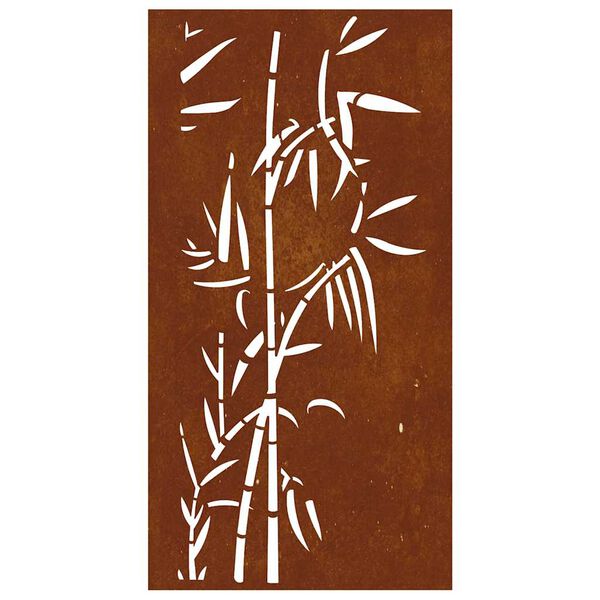 vidaXL Garden Wall Decoration 105x55 cm Corten Steel Bamboo Design