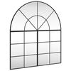vidaXL Wall Mirror Black 100x110 cm Arch Iron