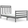 vidaXL Bed Frame without Mattress Grey 100x200 cm Solid Wood