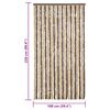 vidaXL Fly Curtain Dark Brown and Beige 100x220 cm Chenille