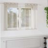 vidaXL Voile Curtain with Curtains 2 pcs Sand 140 x 140 cm Polyester