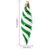 vidaXL Christmas Spiral Shape Ball 40 pcs Green
