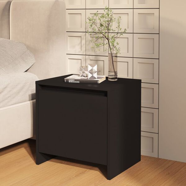 vidaXL Bedside Cabinets 2 pcs Black 45x34x44.5 cm Engineered Wood
