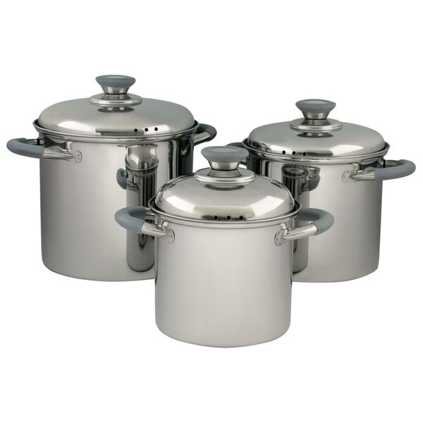 Eurotrail 3 Piece Cookware Set Glasgow Stainless Steel