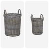 vidaXL Planter Basket with Storage 2 pcs Grey