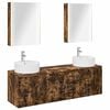 vidaXL Bathroom Cabinet Set 5 pcs Smoked Oak Engineered Wood