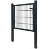 vidaXL Fence Gate Steel Anthracite 100x100 cm