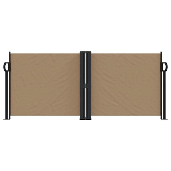 vidaXL Retractable Side Awning Taupe 100x1000 cm