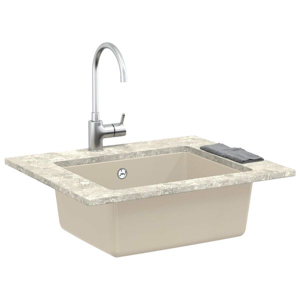 vidaXL Sink Beige 530 x 460 mm 80% Quartz and 20% Resin