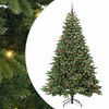 vidaXL Artificial Christmas Tree with 300 LEDs Green 210 cm PE and PVC