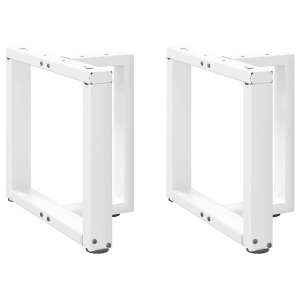 vidaXL Coffee Table Legs T-Shaped&nbsp;2 pcs White 50x25x(42-43) cm Steel