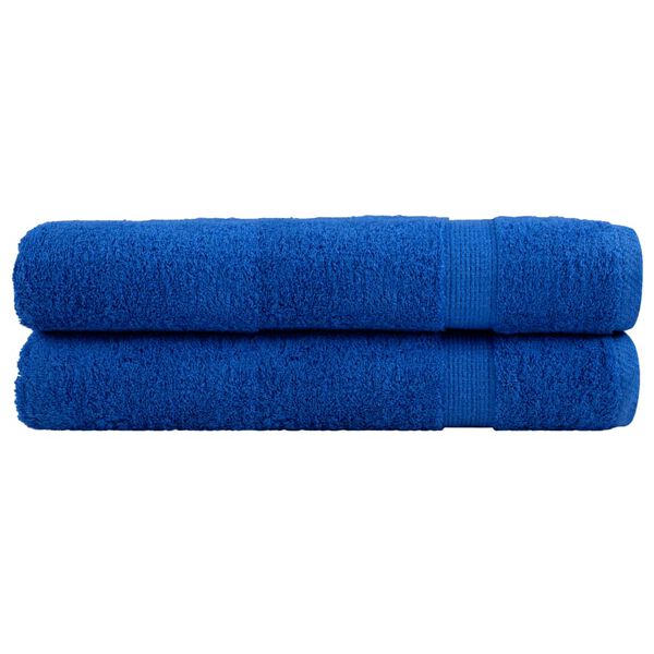 vidaXL Premium Sauna Towels "SOLUND" 2 pcs Blue 80x200 cm 600 gsm
