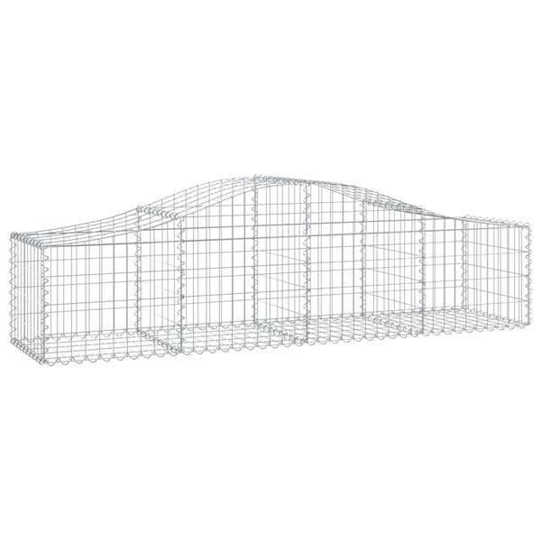 vidaXL Arched Gabion Baskets 8 pcs 200x50x40/60 cm Galvanised Iron