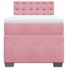 vidaXL Box Spring Bed with Mattress Pink 100x200 cm Velvet