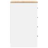 vidaXL Garage Storage Cabinet White 30x51x85 cm Solid Wood Pine