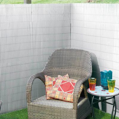 Nature Double Sided Garden Screen PVC 1.5x3m White