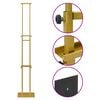 vidaXL Trade Show Displays 2 pcs Gold 30 x 23.5 x 210 cm Steel
