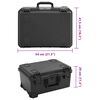vidaXL Portable Flight Case Black 54x41.5x29 cm PP
