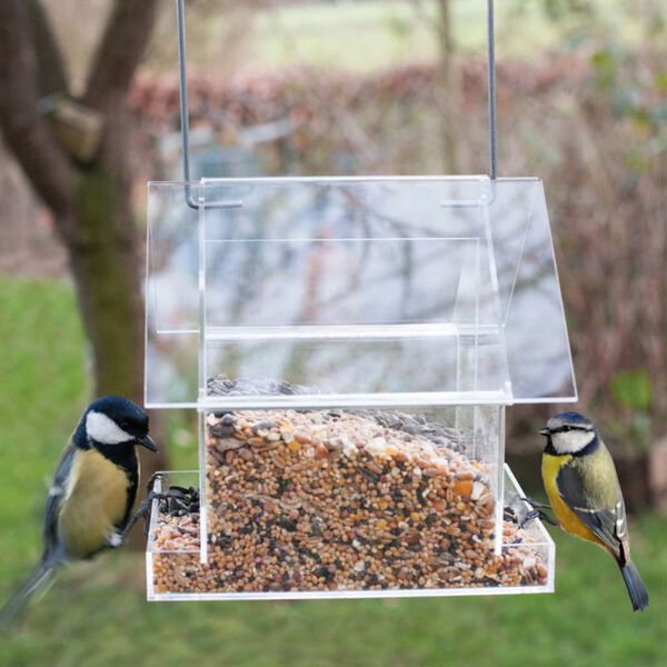 Esschert Design Hanging Combi Feeder House Acrylic