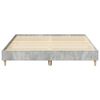 vidaXL Bed Frame No Mattress Concrete Grey 140x200 cm Engineered Wood