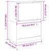 vidaXL Shoe Cabinet with 2 Flip-Drawers White 80x42x108 cm