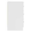 vidaXL Bedside Cabinet with Drawer High gloss white 38 x 38 x 66 cm